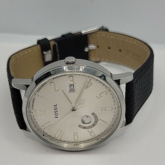 Fossil Boyfriend ES3787 Women Black Leather Analog Dial Quartz Wrist Watch BC990 - Picture 6 of 10